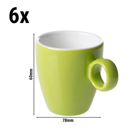 GGM Gastro (6 pcs) BART | Espresso Cup Colour Cafe - 65ml - Lime