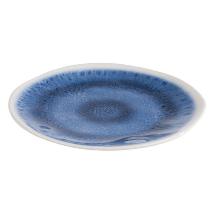 GGM Gastro (6 pcs) BLUE OCEAN | Plate - Melamine - Ø215mm - White/Blue