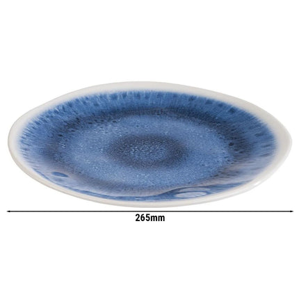 GGM Gastro (6 pcs) BLUE OCEAN | Platter - Melamine - Ø265mm - Blue/White