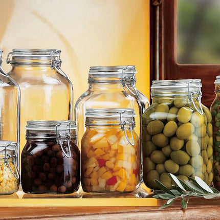 GGM Gastro (6 pcs) Bormioli Rocco | Clip Top Preserve Jar - DUBLIN - 1.5L - with Clip Top Lid
