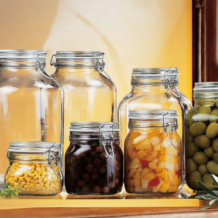 GGM Gastro (6 pcs) Bormioli Rocco | Clip Top Preserve Jar - DUBLIN - 1L - with Clip Top Lid