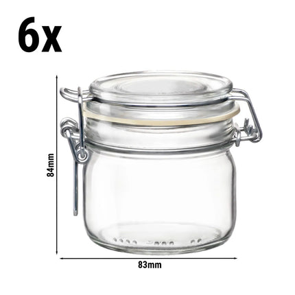 GGM Gastro (6 pcs) Bormioli Rocco | Clip Top Preserve Jar - DUBLIN - 200ml - with Clip Top Lid