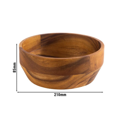 GGM Gastro (6 pcs) Bowl - ACACIA - Acacia Wood - 1.8L - 210x210mm - Depth: 85mm - Brown