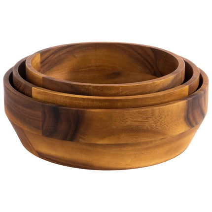 GGM Gastro (6 pcs) Bowl - ACACIA - Acacia Wood - 1.8L - 210x210mm - Depth: 85mm - Brown