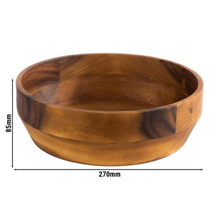 GGM Gastro (6 pcs) Bowl - ACACIA - Acacia Wood - 3L - 270x270mm - Depth: 85mm - Brown