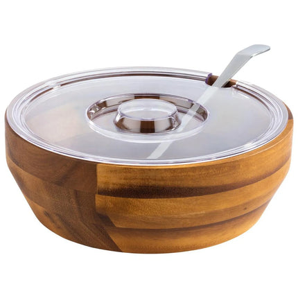GGM Gastro (6 pcs) Bowl - ACACIA - Wood - 2.5L - 250x250mm - Depth: 85mm - Brown