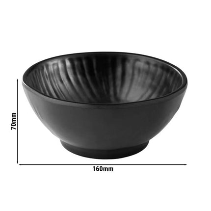GGM Gastro (6 pcs) Bowl - AIKO - Melamine - 0.6L - square - 160x160mm - Depth: 70mm - Black