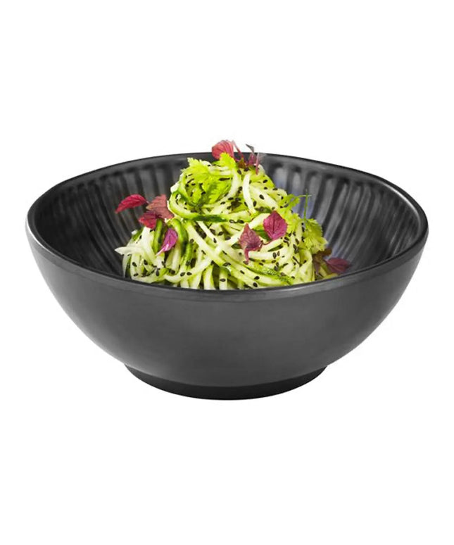 GGM Gastro (6 pcs) Bowl - AIKO - Melamine - 1.2L - square - 205x205mm - Depth: 80mm - Black