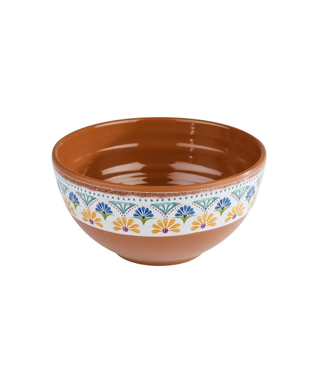 GGM Gastro (6 pcs) Bowl - ARABESQUE - Melamine - 0.8L - square - 155x155mm - Depth: 80mm - Terracotta/Blue