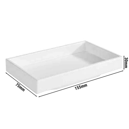 GGM Gastro (6 pcs) Bowl - ASIA PLUS - Melamine - 0.15L - square - 155x95mm - Depth: 30mm - White