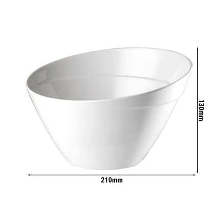 GGM Gastro (6 pcs) Bowl - BALANCE - Melamine - 1.5L - 210x210mm - Depth: 130mm - White