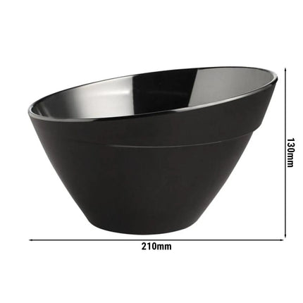 GGM Gastro (6 pcs) Bowl - BALANCE - Melamine - 1.5L - square - 210x210mm - Depth: 130mm - Black