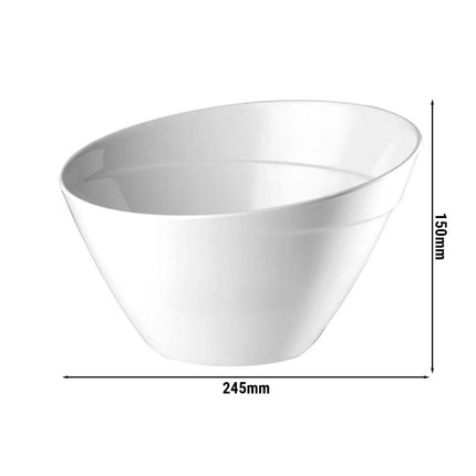 GGM Gastro (6 pcs) Bowl - BALANCE - Melamine - 2.5L - 245x245mm - Depth: 150mm - White