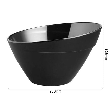 GGM Gastro (6 pcs) Bowl - BALANCE - Melamine - 5L - round - Ø 300mm - Black