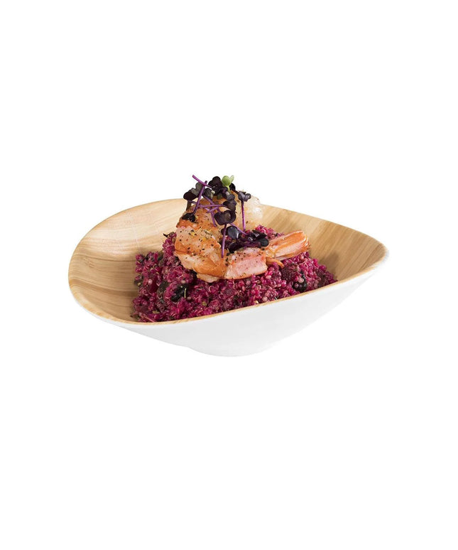 GGM Gastro (6 pcs) Bowl - BAMBOO - Melamine - 0.20L - 175x155mm - Depth: 55mm - White/Beige