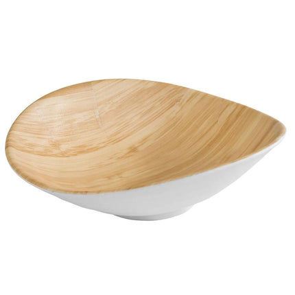 GGM Gastro (6 pcs) Bowl - BAMBOO - Melamine - 0.20L - 175x155mm - Depth: 55mm - White/Beige