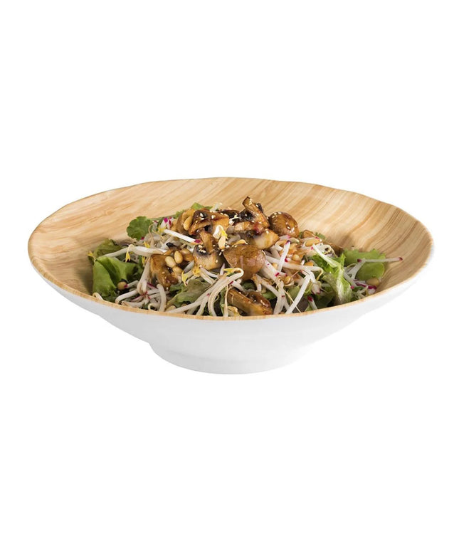 GGM Gastro (6 pcs) Bowl - BAMBOO - Melamine - 2L - square - 305x305mm - Depth: 85mm - White