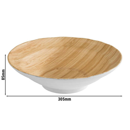 GGM Gastro (6 pcs) Bowl - BAMBOO - Melamine - 2L - square - 305x305mm - Depth: 85mm - White