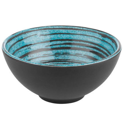 GGM Gastro (6 pcs) Bowl - CANCUN - Melamine - 0.5L - square - 150x150mm - Depth: 70mm - Brown/Blue