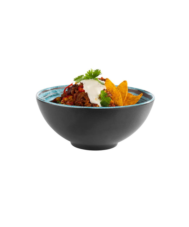 GGM Gastro (6 pcs) Bowl - CANCUN - Melamine - 1.0L - round - Ø 185mm - Brown/Blue