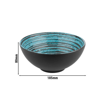 GGM Gastro (6 pcs) Bowl - CANCUN - Melamine - 1.0L - round - Ø 185mm - Brown/Blue