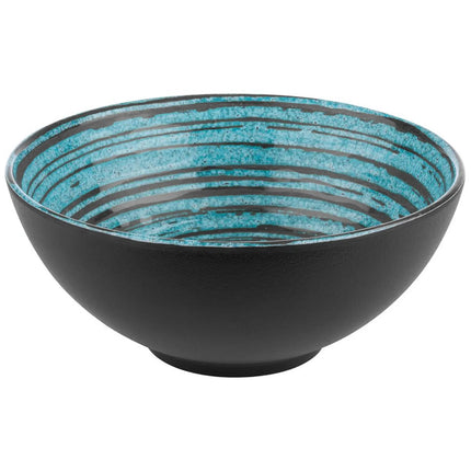 GGM Gastro (6 pcs) Bowl - CANCUN - Melamine - 1.0L - round - Ø 185mm - Brown/Blue