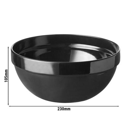 GGM Gastro (6 pcs) Bowl - CASUAL MAXI - Melamine - 2.5L - Ø 230mm - Black