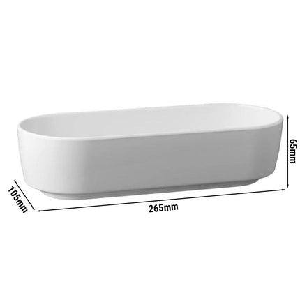 GGM Gastro (6 pcs) Bowl - CASUAL - Melamine - 1L - 265x105mm - Depth: 65mm - White