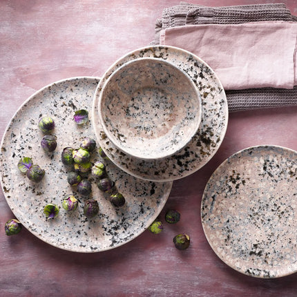 GGM Gastro (6 pcs) Bowl - CONFETTI - Stoneware - round - Ø 140mm - Pink