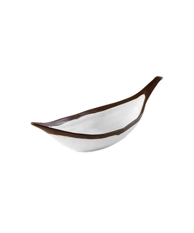 GGM Gastro (6 pcs) Bowl - CROCKER - Melamine - 0.17L - 305x100mm - Depth: 75mm - White/Brown