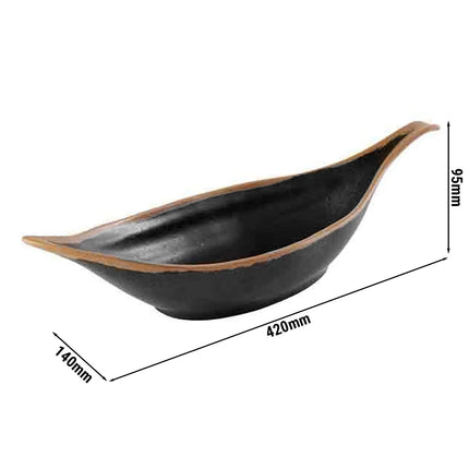 GGM Gastro (6 pcs) Bowl - CROCKER - Melamine - 0.65L - 420x140mm - Depth: 95mm - Brown/Terracotta