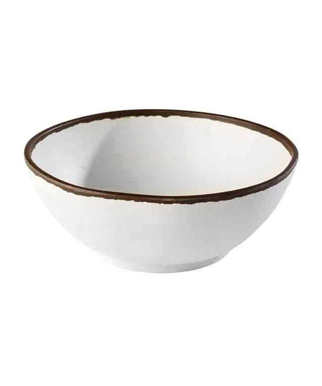 GGM Gastro (6 pcs) Bowl - CROCKER - Melamine - 1.45L - round - Ø 210mm - White/Brown