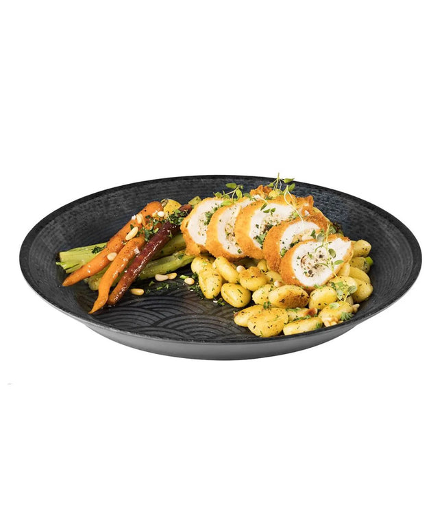 GGM Gastro (6 pcs) Bowl - DARK WAVE - Melamine - round - Ø 320mm - Depth: 35mm - Black