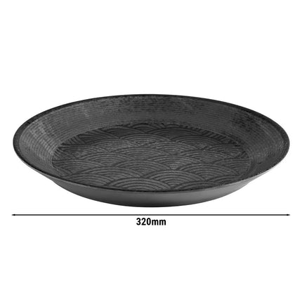 GGM Gastro (6 pcs) Bowl - DARK WAVE - Melamine - round - Ø 320mm - Depth: 35mm - Black