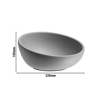 GGM Gastro (6 pcs) Bowl - ELEMENT - Concrete - 1.1L - square - 220x220mm - Depth: 105mm - Grey