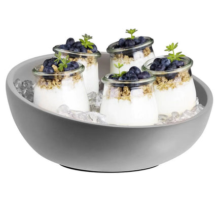 GGM Gastro (6 pcs) Bowl - ELEMENT - Concrete - 2.5L - square - 295x295mm - Depth: 145mm - Grey