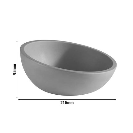 GGM Gastro (6 pcs) Bowl - ELEMENT LOOK - Melamine - 0.7L - square - 215x215mm - Depth: 95mm - Grey
