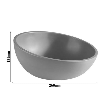 GGM Gastro (6 pcs) Bowl - ELEMENT LOOK - Melamine - 1.45L - 260x260mm - Depth: 125mm - Grey