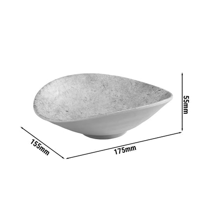 GGM Gastro (6 pcs) Bowl - ELEMENT - Melamine - 0.18L - 175x155mm - Depth: 55mm - Grey