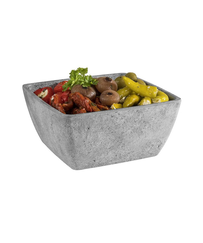 GGM Gastro (6 pcs) Bowl - ELEMENT - Melamine - 1.5L - square - 190x190mm - Depth: 90mm - Grey