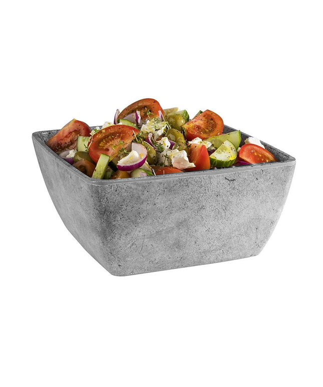 GGM Gastro (6 pcs) Bowl - ELEMENT - Melamine - 3.8L - square - 250x250mm - Depth: 120mm - Grey