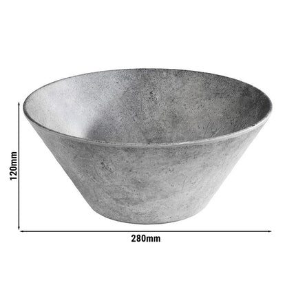 GGM Gastro (6 pcs) Bowl - ELEMENT - Melamine - 3L - square - 280x280mm - Depth: 120mm - Grey