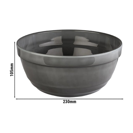 GGM Gastro (6 pcs) Bowl - EMMA - Melamine - 2.3L - round - Ø 230mm - Depth: 105mm - Grey