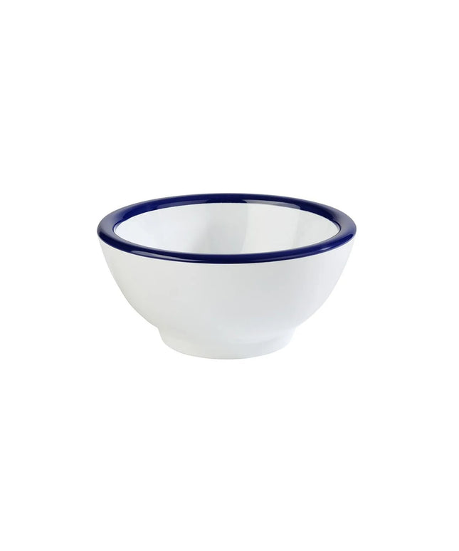 GGM Gastro (6 pcs) Bowl - ENAMEL LOOK - Melamine - 0.30L - square - 130x130mm - Depth: 65mm - White, Blue