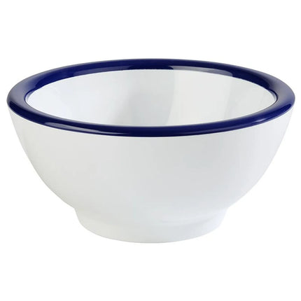GGM Gastro (6 pcs) Bowl - ENAMEL LOOK - Melamine - 0.30L - square - 130x130mm - Depth: 65mm - White, Blue