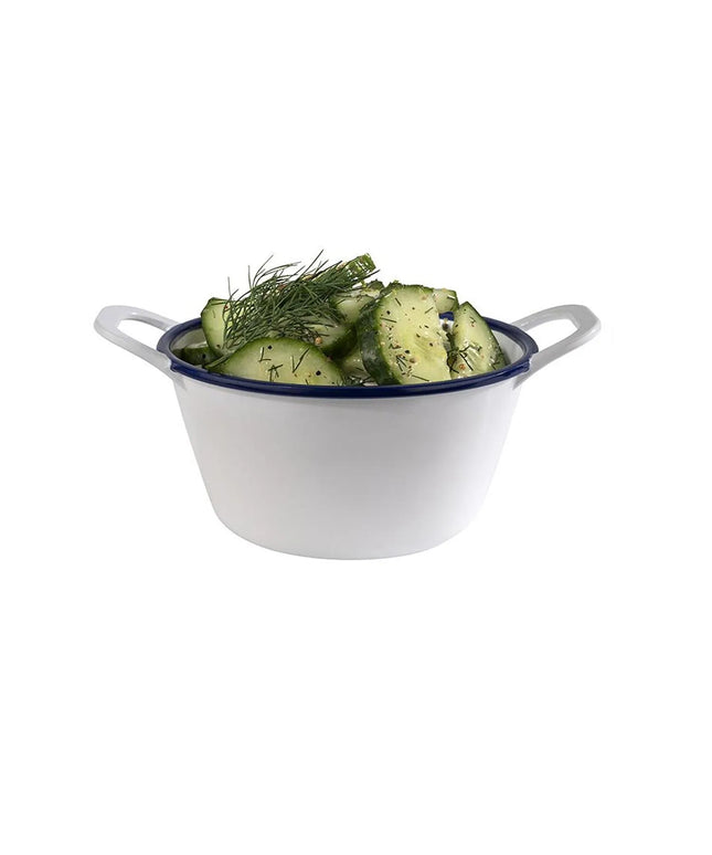 GGM Gastro (6 pcs) Bowl - ENAMEL LOOK - Melamine - 0.3L - 150x115mm - Depth: 65mm - White