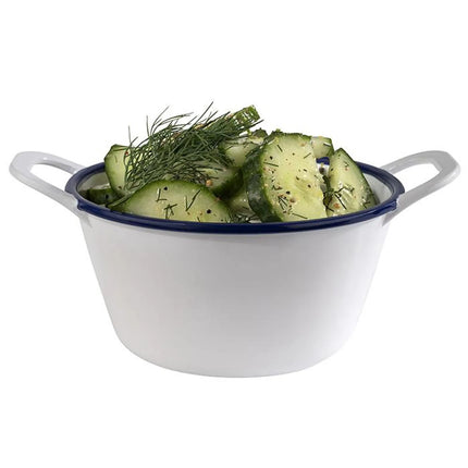 GGM Gastro (6 pcs) Bowl - ENAMEL LOOK - Melamine - 0.3L - 150x115mm - Depth: 65mm - White