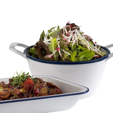 GGM Gastro (6 pcs) Bowl - ENAMEL LOOK - Melamine - 0.3L - 150x115mm - Depth: 65mm - White