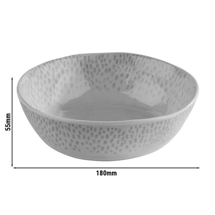 GGM Gastro (6 pcs) Bowl - FOOTMARK - Melamine - 600ml - 180x180mm - Depth: 55mm - White