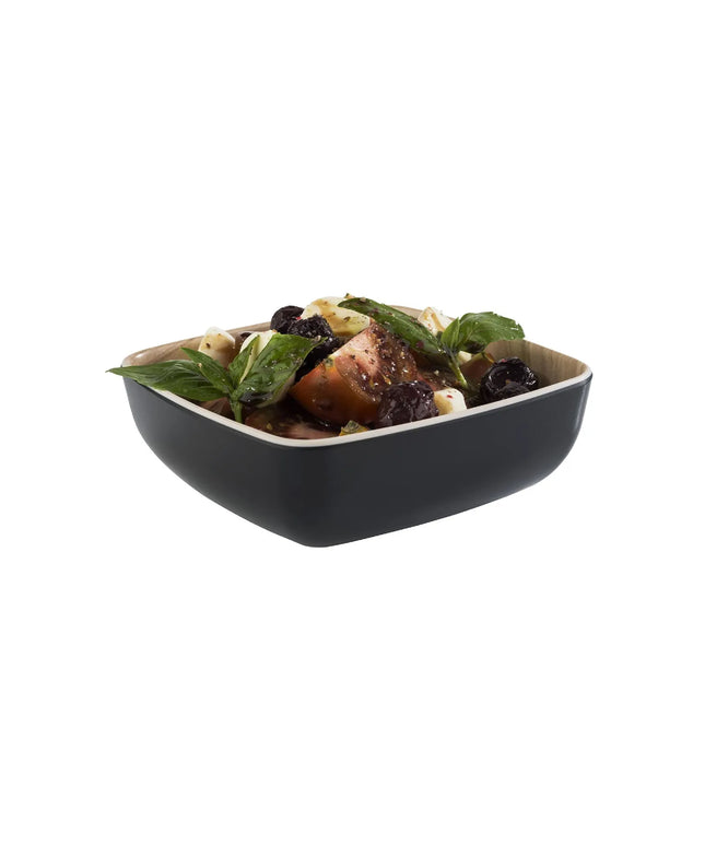 GGM Gastro (6 pcs) Bowl - FRIDA - Melamine - 0.37L - square - 125x125mm - Depth: 45mm - Black & Beige